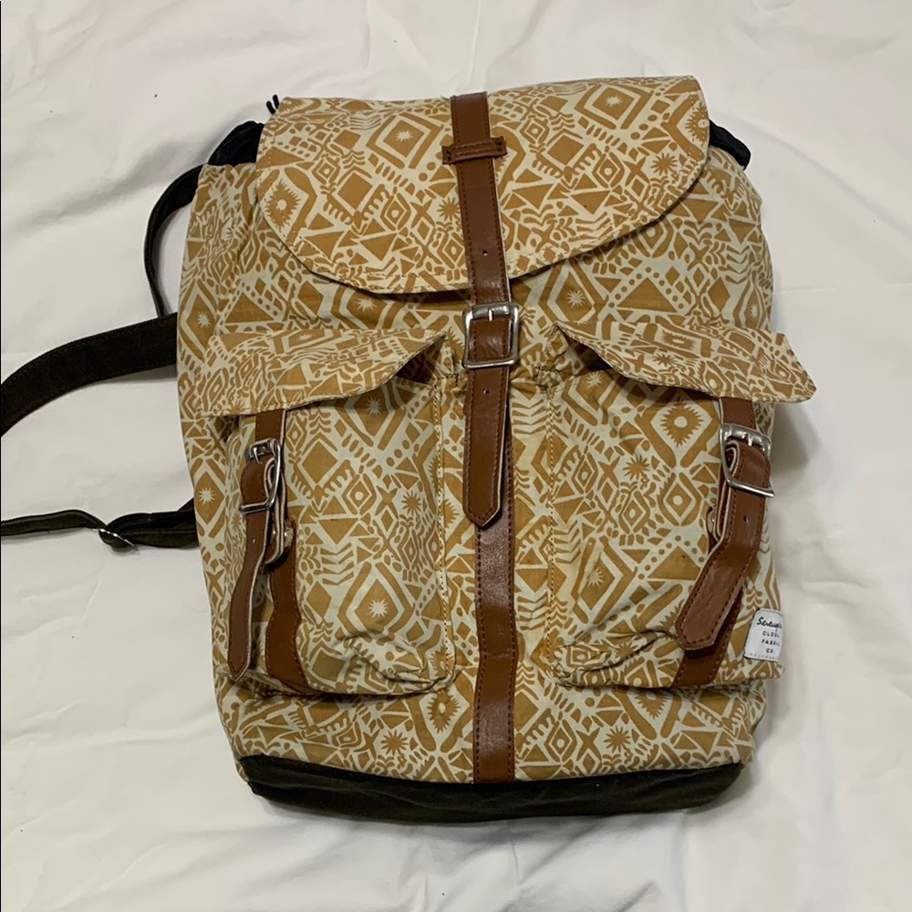 Yellow Serengetee Patterned Backpack - image 1